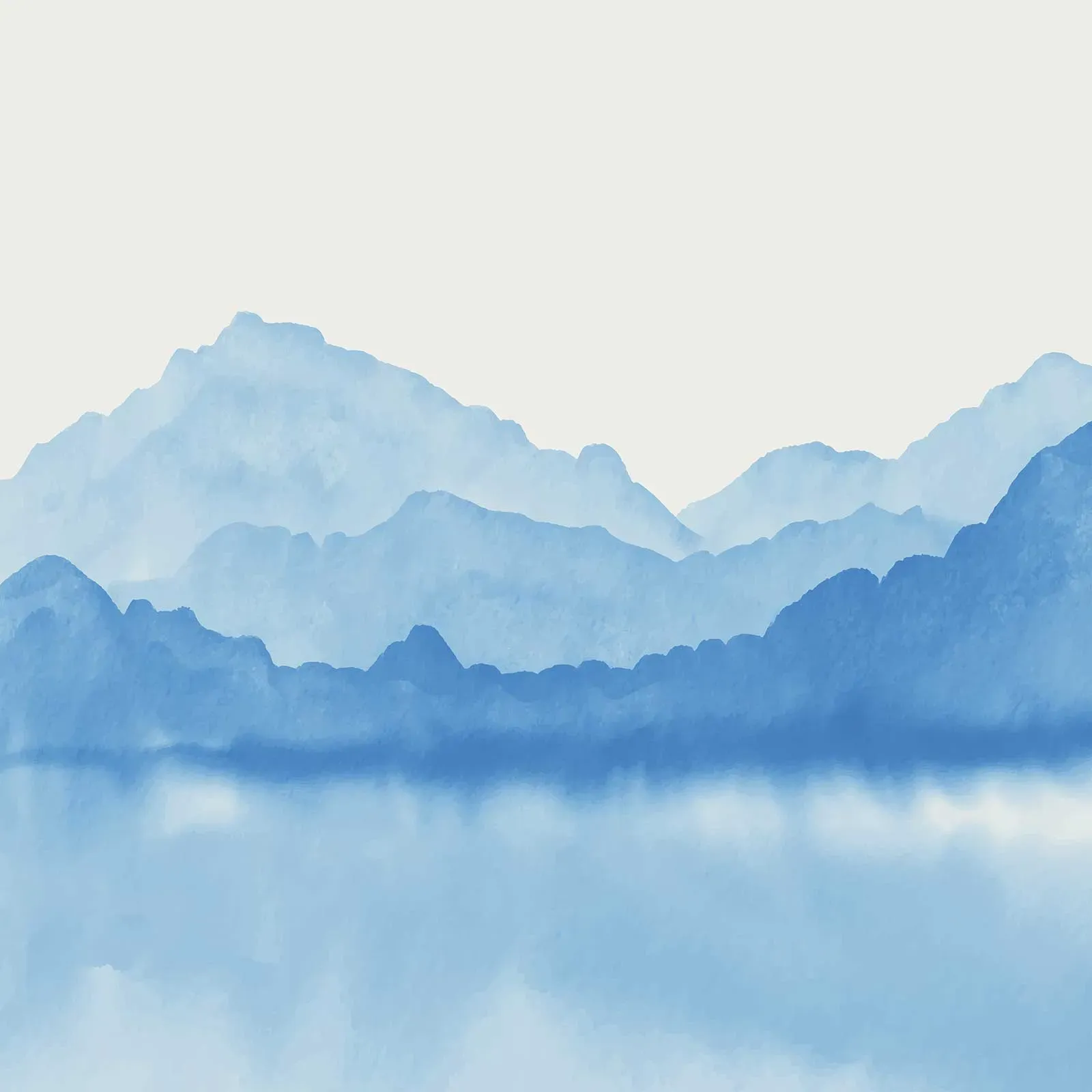 Plisseestoff Berge blau 4320