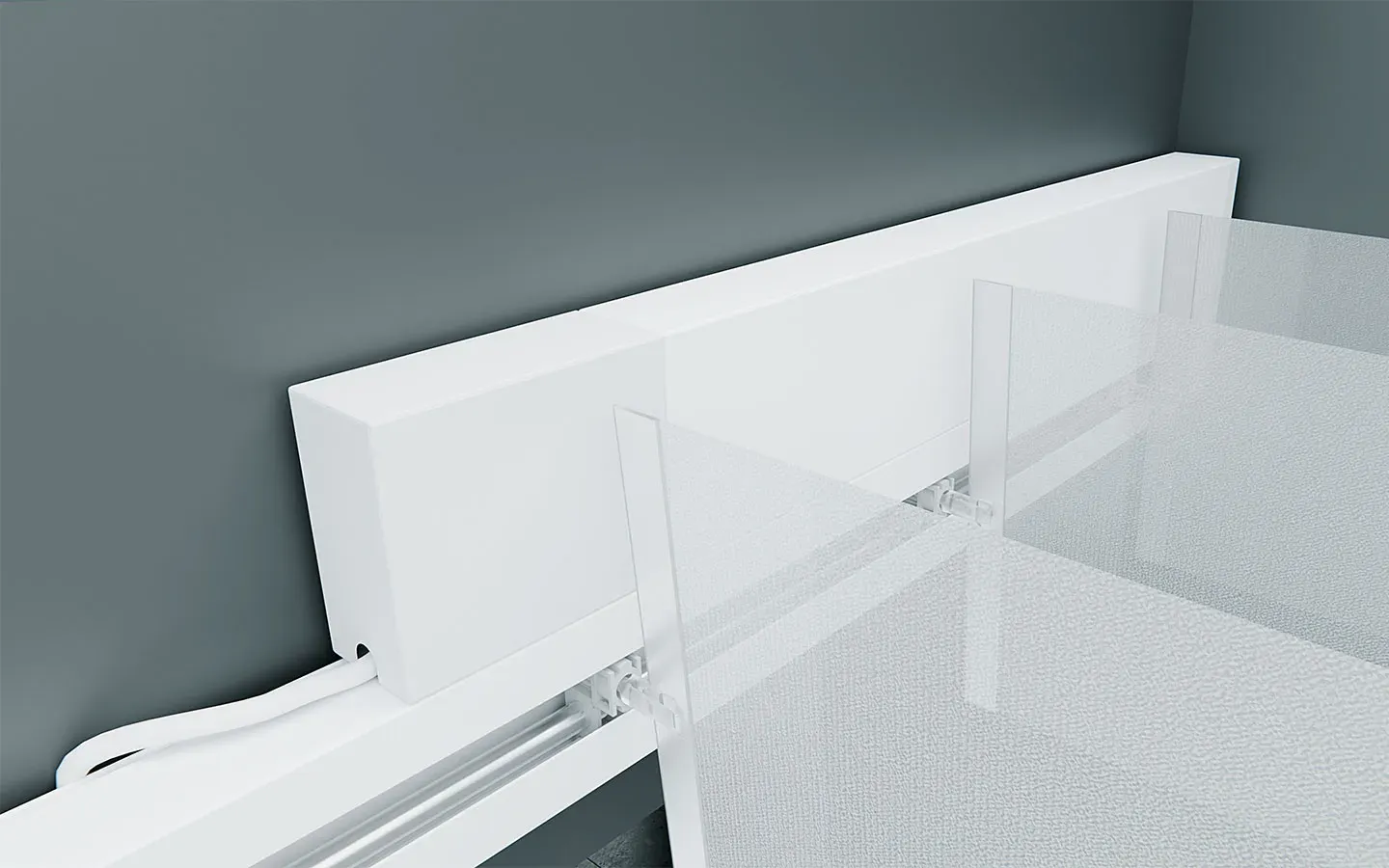 Lamellenvorhang mit Motor für Smart-Home-Bedienung