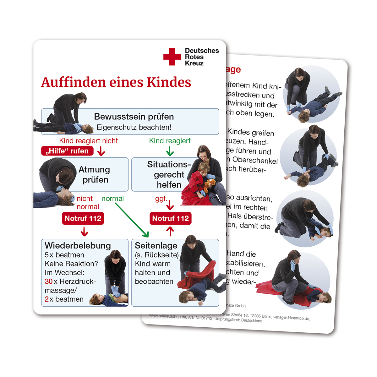 Merkkarte Auffinden eines Kindes, VE = 50 Stück