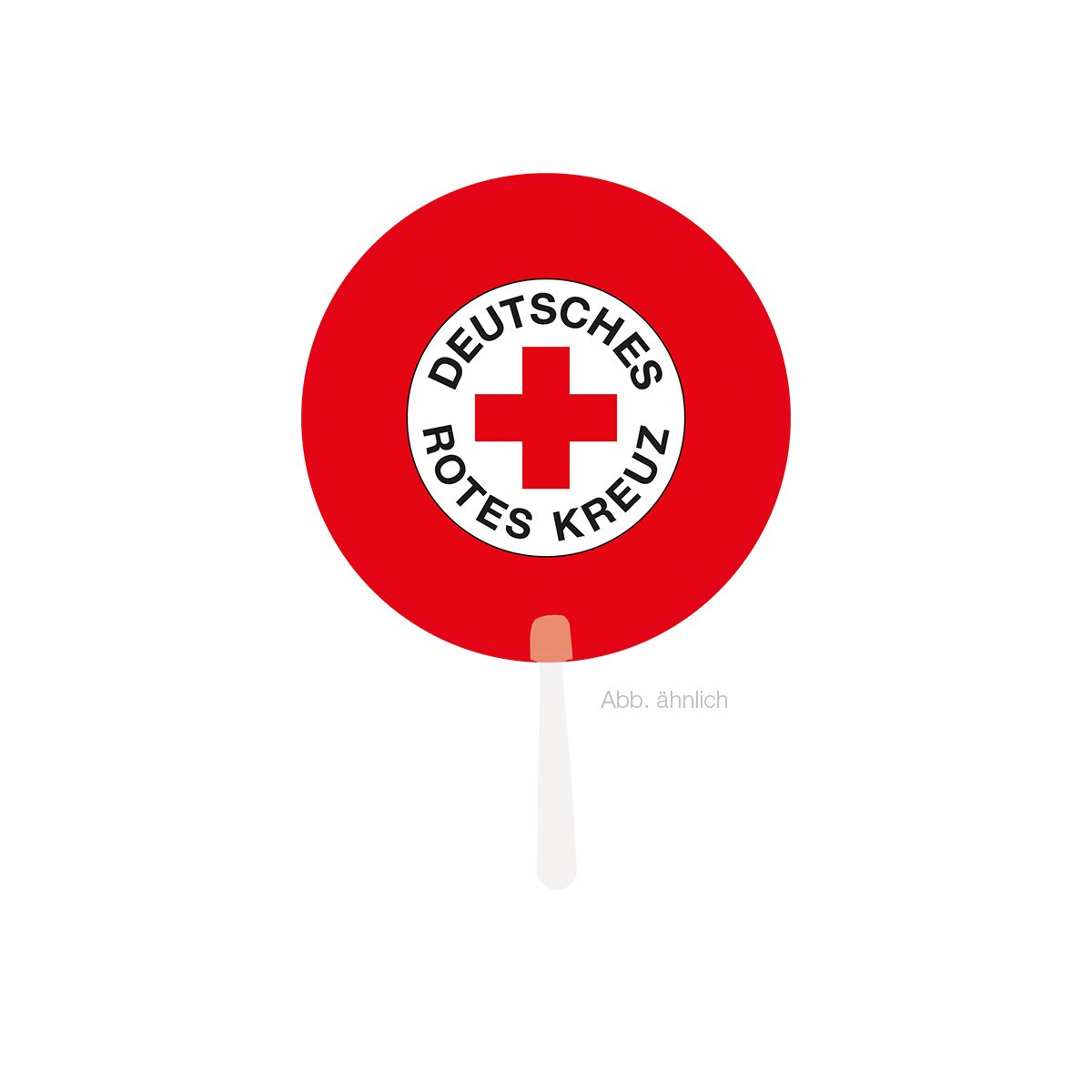 Handfächer, Druck: DRK-Rundlogo VE = 10 Stück Logo, Symbol, Erste Hilfe, Rotes Kreuz
