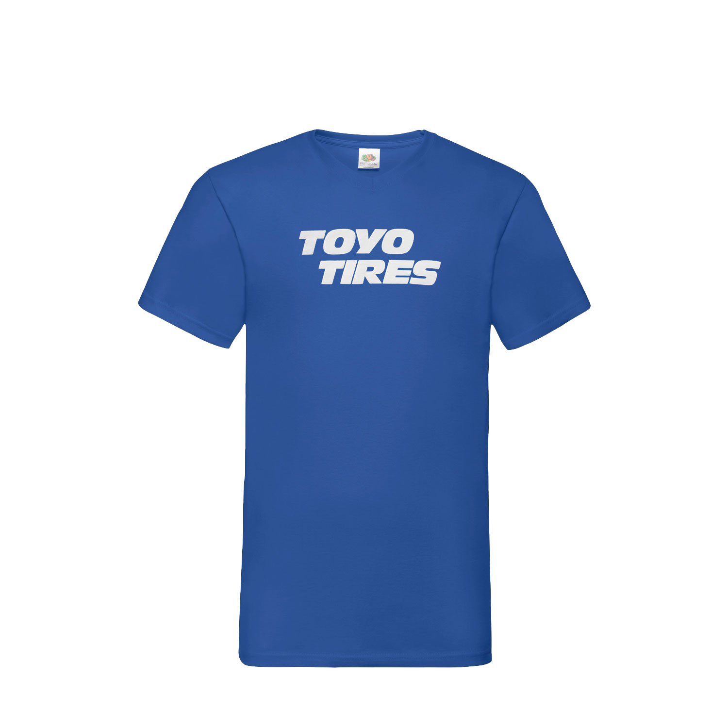 Herren T-Shirt V-Neck royalblau 