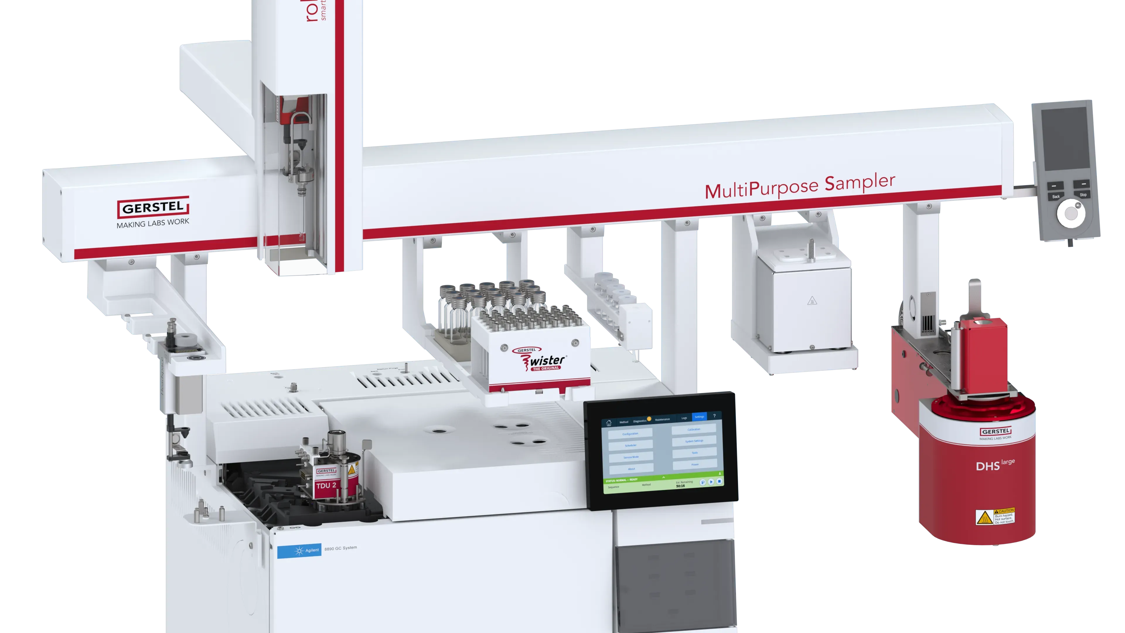 GERSTEL Mitarbeiterin riecht am ODP4 eine Geruchsprobe ab